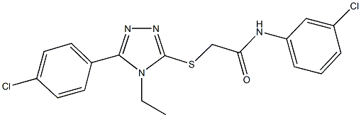 N-(3-chlorophenyl)-2-{[5-(4-chlorophenyl)-4-ethyl-4H-1,2,4-triazol-3-yl]sulfanyl}acetamide Structure