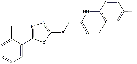 N-(2,4-dimethylphenyl)-2-{[5-(2-methylphenyl)-1,3,4-oxadiazol-2-yl]sulfanyl}acetamide Structure