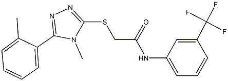 2-{[4-methyl-5-(2-methylphenyl)-4H-1,2,4-triazol-3-yl]sulfanyl}-N-[3-(trifluoromethyl)phenyl]acetamide Structure