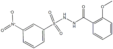 3-nitro-N'-(2-methoxybenzoyl)benzenesulfonohydrazide 구조식 이미지