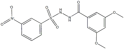 N'-(3,5-dimethoxybenzoyl)-3-nitrobenzenesulfonohydrazide Structure