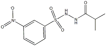 3-nitro-N'-isobutyrylbenzenesulfonohydrazide 구조식 이미지