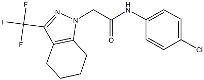 N-(4-chlorophenyl)-2-[3-(trifluoromethyl)-4,5,6,7-tetrahydro-1H-indazol-1-yl]acetamide 구조식 이미지