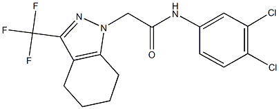 N-(3,4-dichlorophenyl)-2-[3-(trifluoromethyl)-4,5,6,7-tetrahydro-1H-indazol-1-yl]acetamide 구조식 이미지