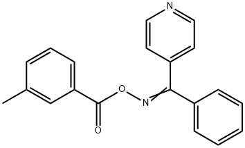 phenyl(4-pyridinyl)methanone O-(3-methylbenzoyl)oxime Structure