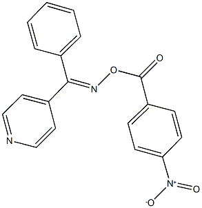phenyl(4-pyridinyl)methanone O-{4-nitrobenzoyl}oxime 구조식 이미지