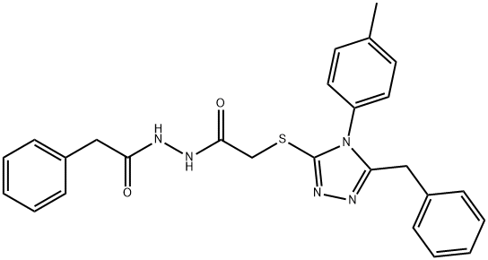 2-{[5-benzyl-4-(4-methylphenyl)-4H-1,2,4-triazol-3-yl]sulfanyl}-N'-(phenylacetyl)acetohydrazide Structure