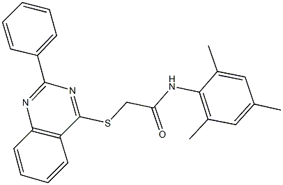 N-mesityl-2-[(2-phenyl-4-quinazolinyl)sulfanyl]acetamide Structure