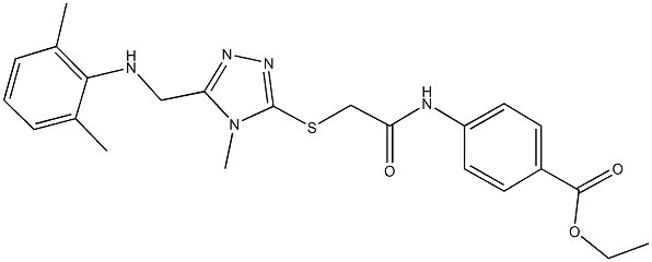 ethyl 4-{[({5-[(2,6-dimethylanilino)methyl]-4-methyl-4H-1,2,4-triazol-3-yl}sulfanyl)acetyl]amino}benzoate Structure