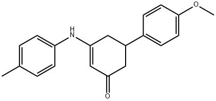 5-(4-methoxyphenyl)-3-(4-toluidino)-2-cyclohexen-1-one 구조식 이미지