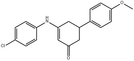 3-(4-chloroanilino)-5-(4-methoxyphenyl)-2-cyclohexen-1-one 구조식 이미지