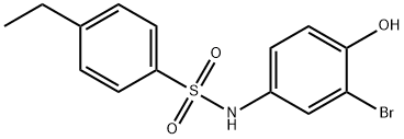 N-(3-bromo-4-hydroxyphenyl)-4-ethylbenzenesulfonamide 구조식 이미지