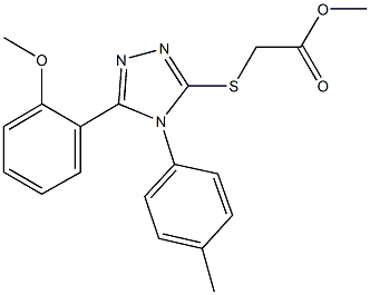 methyl {[5-(2-methoxyphenyl)-4-(4-methylphenyl)-4H-1,2,4-triazol-3-yl]sulfanyl}acetate 구조식 이미지