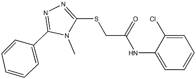 N-(2-chlorophenyl)-2-[(4-methyl-5-phenyl-4H-1,2,4-triazol-3-yl)sulfanyl]acetamide Structure