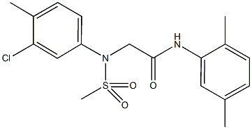 2-[3-chloro-4-methyl(methylsulfonyl)anilino]-N-(2,5-dimethylphenyl)acetamide Structure