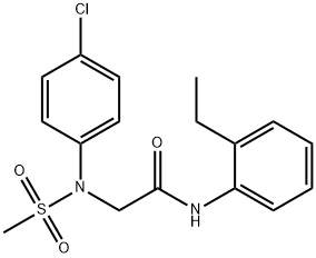 2-[4-chloro(methylsulfonyl)anilino]-N-(2-ethylphenyl)acetamide 구조식 이미지