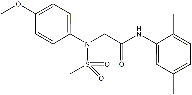 N-(2,5-dimethylphenyl)-2-[4-methoxy(methylsulfonyl)anilino]acetamide Structure