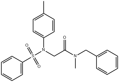 N-benzyl-N-methyl-2-{[(4-methylphenyl)sulfonyl]anilino}acetamide 구조식 이미지