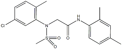 2-[5-chloro-2-methyl(methylsulfonyl)anilino]-N-(2,4-dimethylphenyl)acetamide Structure