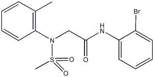 N-(2-bromophenyl)-2-[2-methyl(methylsulfonyl)anilino]acetamide Structure