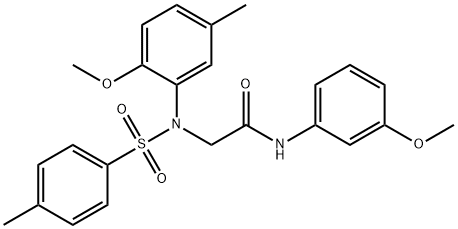 2-{2-methoxy-5-methyl[(4-methylphenyl)sulfonyl]anilino}-N-(3-methoxyphenyl)acetamide 구조식 이미지
