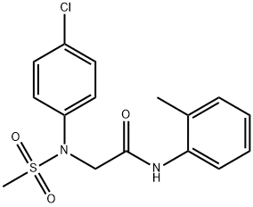 2-[4-chloro(methylsulfonyl)anilino]-N-(2-methylphenyl)acetamide 구조식 이미지