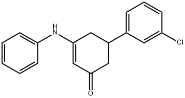 3-anilino-5-(3-chlorophenyl)-2-cyclohexen-1-one Structure