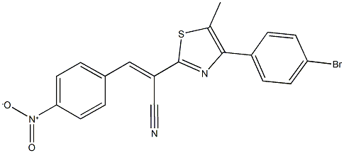 2-[4-(4-bromophenyl)-5-methyl-1,3-thiazol-2-yl]-3-{4-nitrophenyl}acrylonitrile 구조식 이미지
