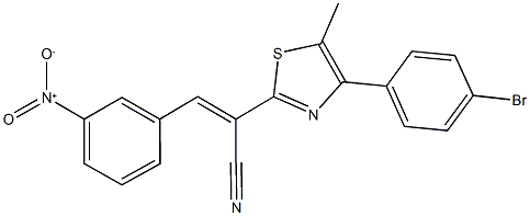 2-[4-(4-bromophenyl)-5-methyl-1,3-thiazol-2-yl]-3-{3-nitrophenyl}acrylonitrile Structure