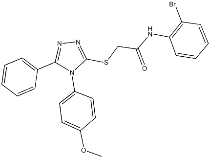 N-(2-bromophenyl)-2-{[4-(4-methoxyphenyl)-5-phenyl-4H-1,2,4-triazol-3-yl]sulfanyl}acetamide Structure