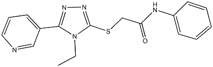 2-[(4-ethyl-5-pyridin-3-yl-4H-1,2,4-triazol-3-yl)sulfanyl]-N-phenylacetamide 구조식 이미지