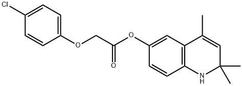 2,2,4-trimethyl-1,2-dihydro-6-quinolinyl (4-chlorophenoxy)acetate Structure