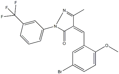 4-(5-bromo-2-methoxybenzylidene)-5-methyl-2-[3-(trifluoromethyl)phenyl]-2,4-dihydro-3H-pyrazol-3-one Structure