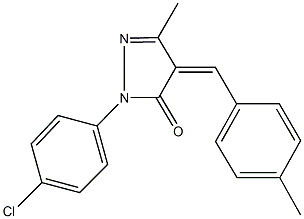 2-(4-chlorophenyl)-5-methyl-4-(4-methylbenzylidene)-2,4-dihydro-3H-pyrazol-3-one 구조식 이미지