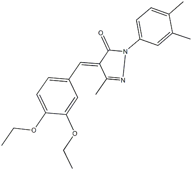 4-(3,4-diethoxybenzylidene)-2-(3,4-dimethylphenyl)-5-methyl-2,4-dihydro-3H-pyrazol-3-one Structure