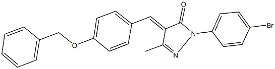 4-[4-(benzyloxy)benzylidene]-2-(4-bromophenyl)-5-methyl-2,4-dihydro-3H-pyrazol-3-one 구조식 이미지