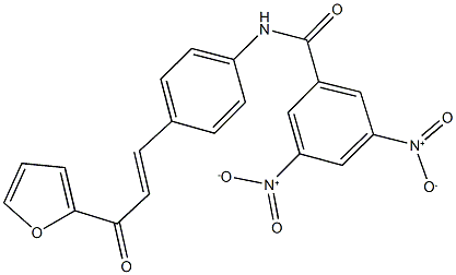 N-{4-[3-(2-furyl)-3-oxo-1-propenyl]phenyl}-3,5-bisnitrobenzamide Structure