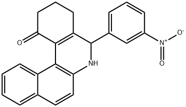 5-{3-nitrophenyl}-3,4,5,6-tetrahydrobenzo[a]phenanthridin-1(2H)-one 구조식 이미지