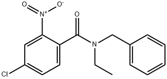 N-benzyl-4-chloro-N-ethyl-2-nitrobenzamide Structure