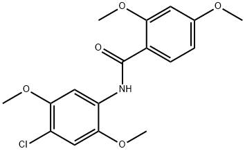 N-(4-chloro-2,5-dimethoxyphenyl)-2,4-dimethoxybenzamide 구조식 이미지