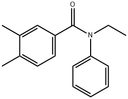 N-ethyl-3,4-dimethyl-N-phenylbenzamide 구조식 이미지