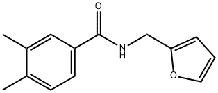 N-(2-furylmethyl)-3,4-dimethylbenzamide 구조식 이미지