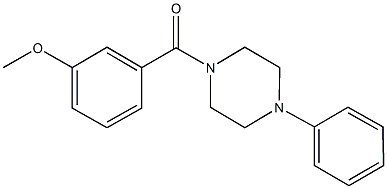 1-(3-methoxybenzoyl)-4-phenylpiperazine 구조식 이미지