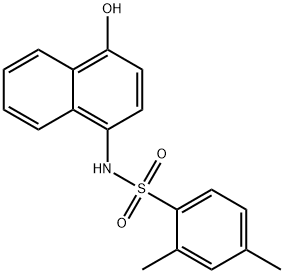 N-(4-hydroxy-1-naphthyl)-2,4-dimethylbenzenesulfonamide 구조식 이미지