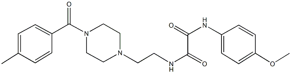 N~1~-(4-methoxyphenyl)-N~2~-{2-[4-(4-methylbenzoyl)-1-piperazinyl]ethyl}ethanediamide 구조식 이미지