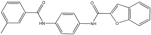 N-{4-[(3-methylbenzoyl)amino]phenyl}-1-benzofuran-2-carboxamide 구조식 이미지