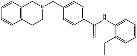 4-(3,4-dihydro-2(1H)-isoquinolinylmethyl)-N-(2-ethylphenyl)benzamide Structure