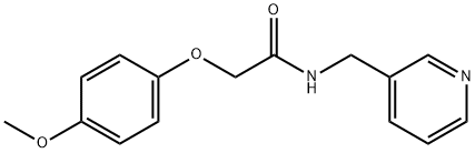 2-(4-methoxyphenoxy)-N-(3-pyridinylmethyl)acetamide 구조식 이미지