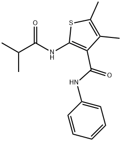 2-(isobutyrylamino)-4,5-dimethyl-N-phenyl-3-thiophenecarboxamide 구조식 이미지