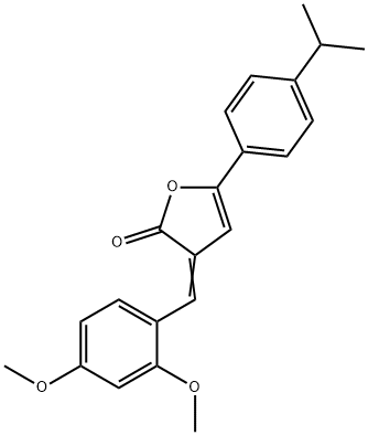 3-(2,4-dimethoxybenzylidene)-5-(4-isopropylphenyl)-2(3H)-furanone 구조식 이미지